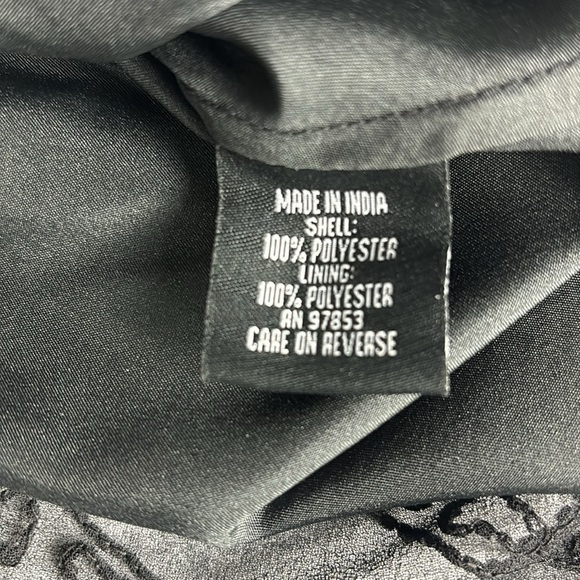 J Kara New York Black Beaded Lined Top with Slitted Sleeves - Picture 10 of 14